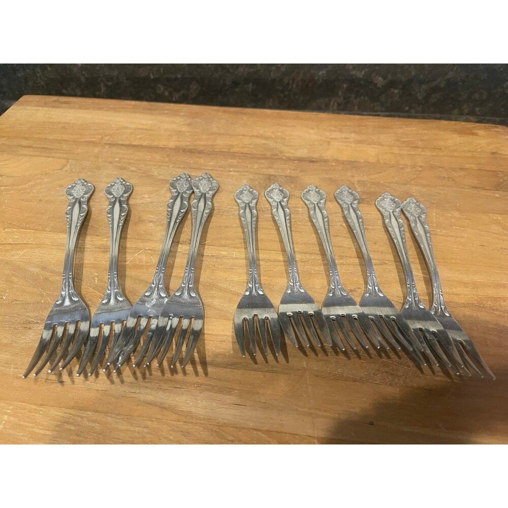 Rogers Stainless Japan - ornate floral 10-Piece Fork Set